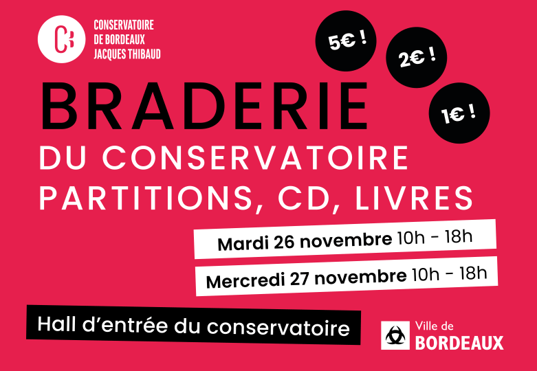 Braderie de la bibliothèque du conservatoire